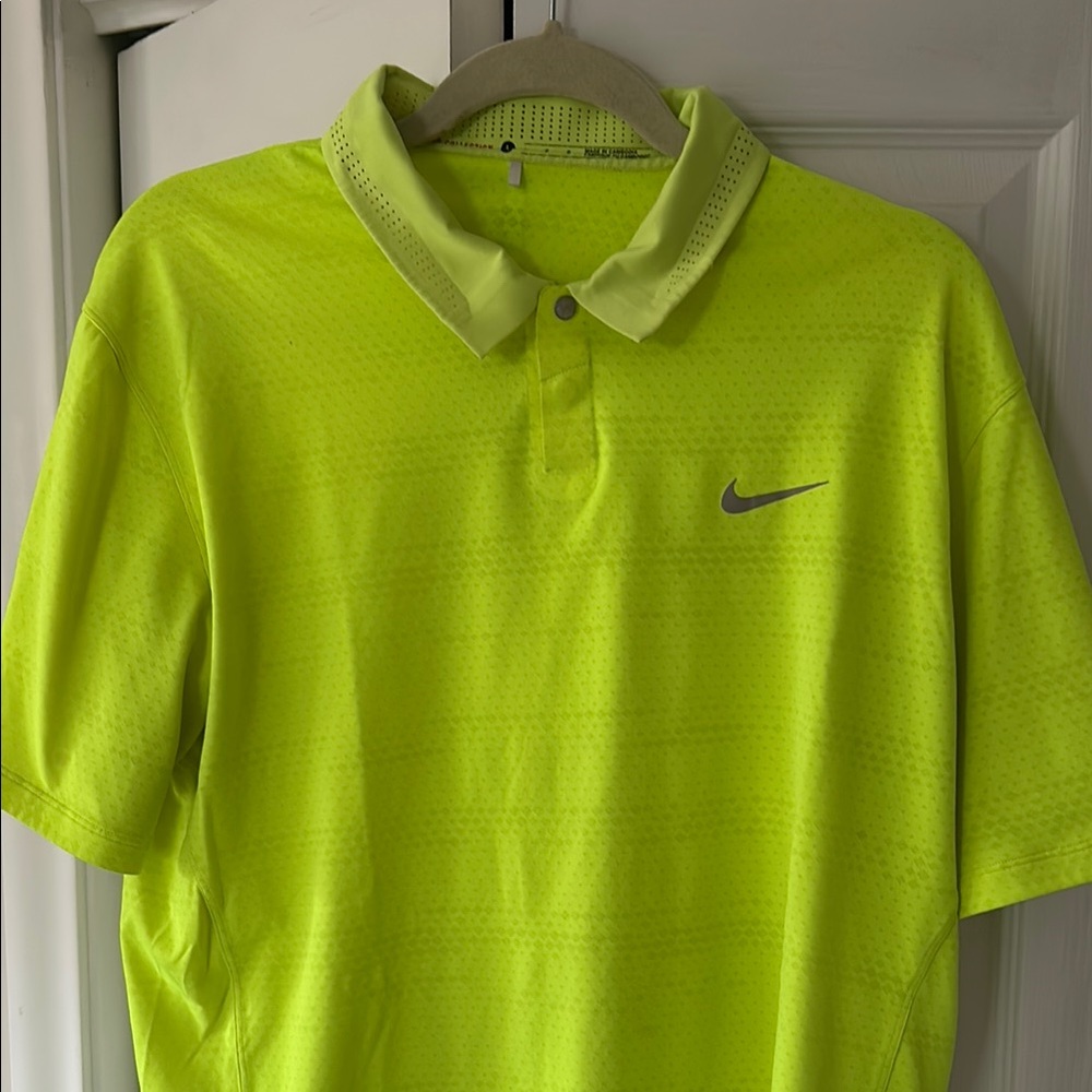 Nike Tiger Woods Men's Neon Yellow Polo Shirt